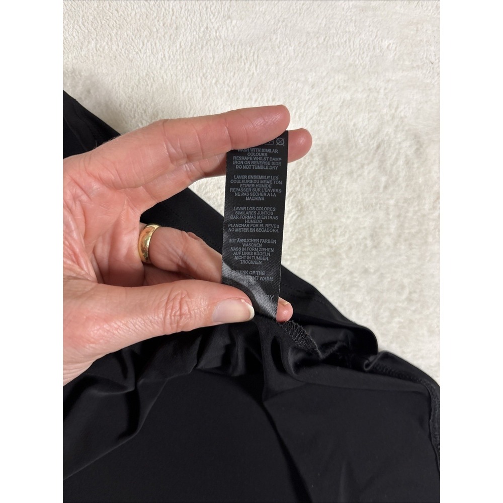 ASOS Women's Black Wrap Dress 3/4 Sleeve Mini Fitted Stretch Dress Size 6‎ - Picture 6 of 10